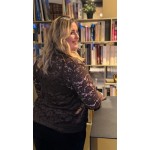 Blouse en dentelle marron col V | Melle Jeanne