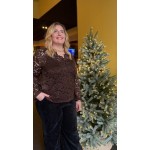 Blouse en dentelle marron col V | Melle Jeanne