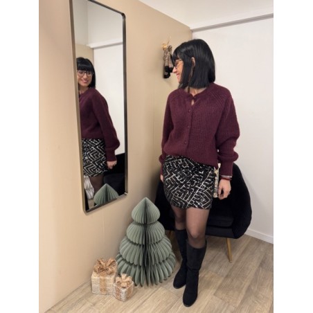 Jupe à sequins noir & gris – Collection Xmas Chic | Melle Jeanne