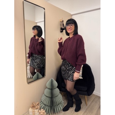 Jupe à sequins noir & gris – Collection Xmas Chic | Melle Jeanne