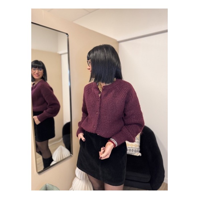 Gilet bordeaux ou Noir  – Taille unique | Boutique Melle Jeanne