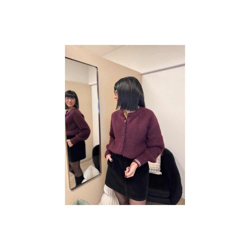 Gilet bordeaux ou Noir  – Taille unique | Boutique Melle Jeanne