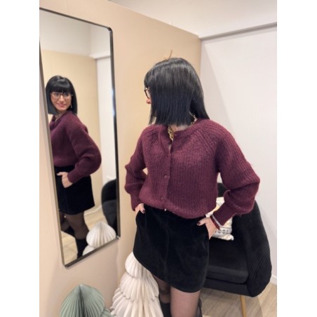 Gilet bordeaux ou Noir  – Taille unique | Boutique Melle Jeanne