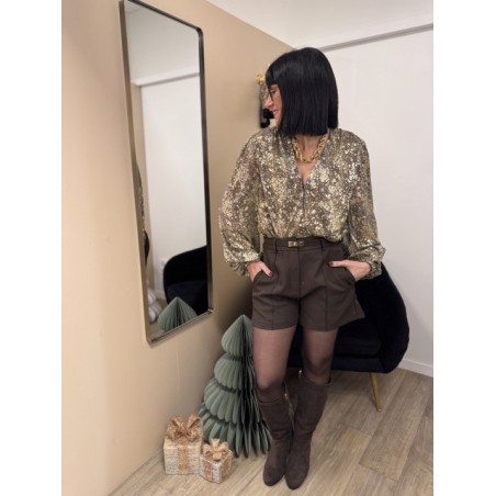 Body doré décolleté – Tenue chic soirée | Boutique Melle Jeanne