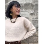 Pull col rond écru ou taupe – Taille unique 36-42 | Nouvelle collection