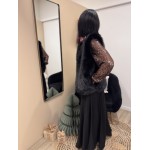 Gilet fausse fourrure noire zippé – Taille unique 36-40 | Nouvelle collection