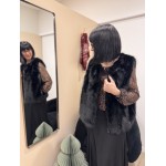 Gilet fausse fourrure noire zippé – Taille unique 36-40 | Nouvelle collection