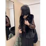 Gilet fausse fourrure noire zippé – Taille unique 36-40 | Nouvelle collection