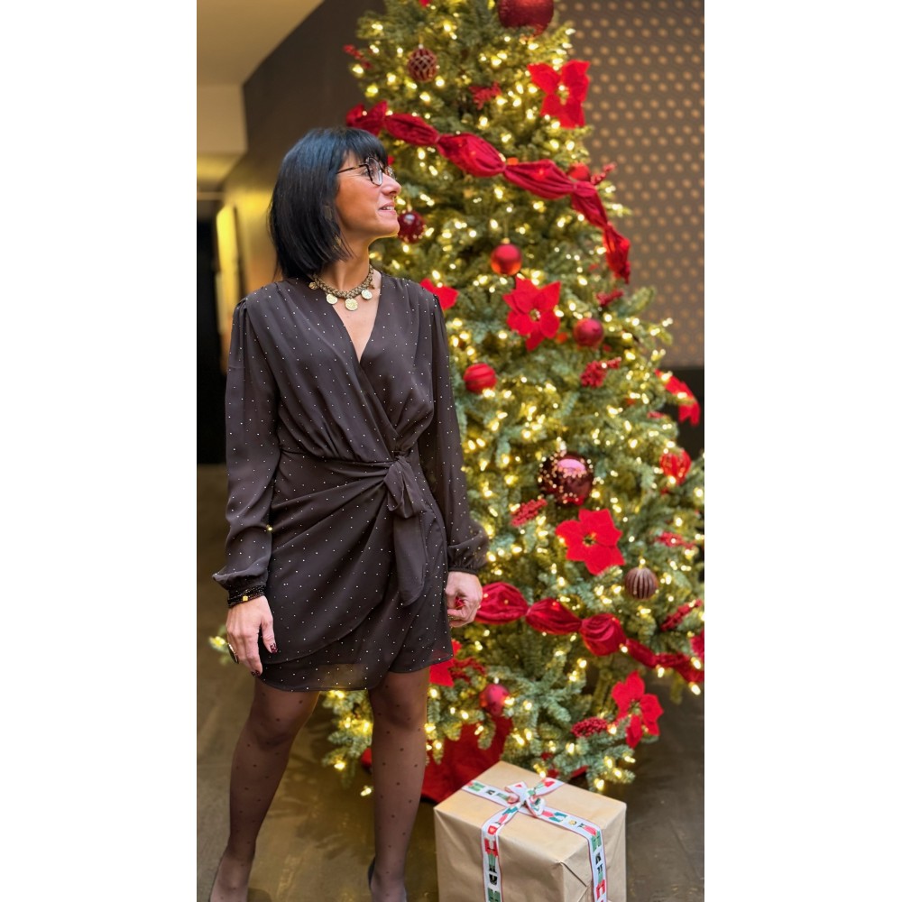 Collier fil bronze ou noir avec pastilles dorées – Bijou chic femme | Boutique Melle Jeanne