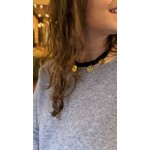 Collier fil bronze ou noir avec pastilles dorées – Bijou chic femme | Boutique Melle Jeanne