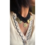 Collier multiple fils noir avec pastilles dorées – Bijou chic femme | Boutique Melle Jeanne