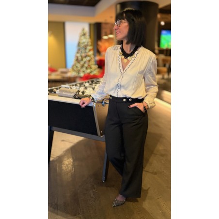 Collier multiple fils noir avec pastilles dorées – Bijou chic femme | Boutique Melle Jeanne