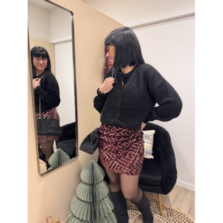 Gilet bordeaux ou Noir  – Taille unique | Boutique Melle Jeanne