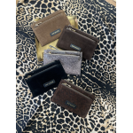 Porte-cartes en daim – Léopard, Marron, Camel, Noir ou Pailleté | Accessoires