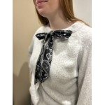 Gilet à lacets bandana gris ou écru – Taille unique | Melle Jeanne