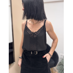 Caraco Noir Dentelle – Bretelles Réglables | Élégance Féminine