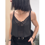 Caraco Noir Dentelle – Bretelles Réglables | Élégance Féminine