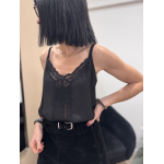 Caraco Noir Dentelle – Bretelles Réglables | Élégance Féminine
