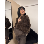 Veste en fausse fourrure marron | Melle Jeanne