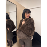 Veste en fausse fourrure marron | Melle Jeanne
