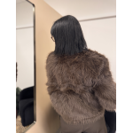 Veste en fausse fourrure marron | Melle Jeanne
