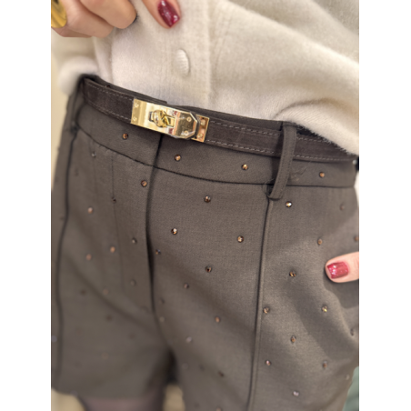 Ceinture en Cuir – Bride Dorée Élégante | Intemporelle & Chic