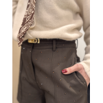 Short taille haute à strass – Marron ou Noir | Melle Jeanne