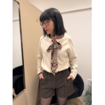 Gilet à lacets bandana gris ou écru – Taille unique | Melle Jeanne