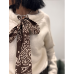 Gilet à lacets bandana gris ou écru – Taille unique | Melle Jeanne