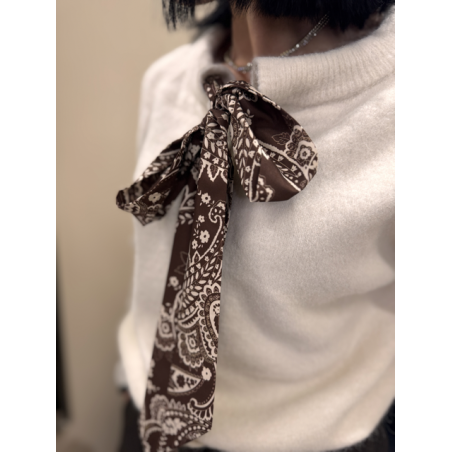 Gilet à lacets bandana gris ou écru – Taille unique | Melle Jeanne