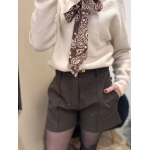 Gilet à lacets bandana gris ou écru – Taille unique | Melle Jeanne