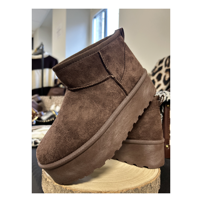 Bottines marron fourrées style UGG | Melle Jeanne
