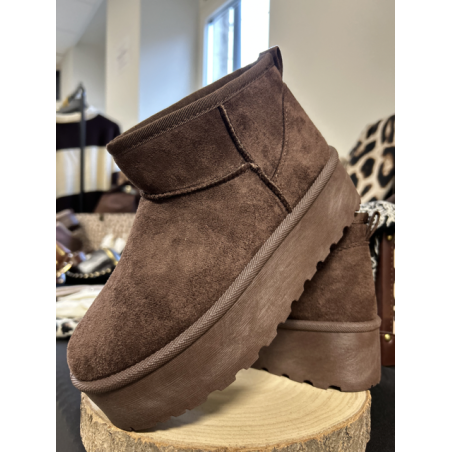 Bottines marron fourrées style UGG | Melle Jeanne