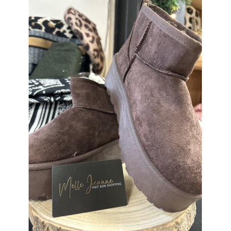 Bottines marron fourrées style UGG | Melle Jeanne