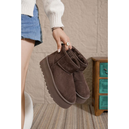 Bottines marron fourrées style UGG | Melle Jeanne