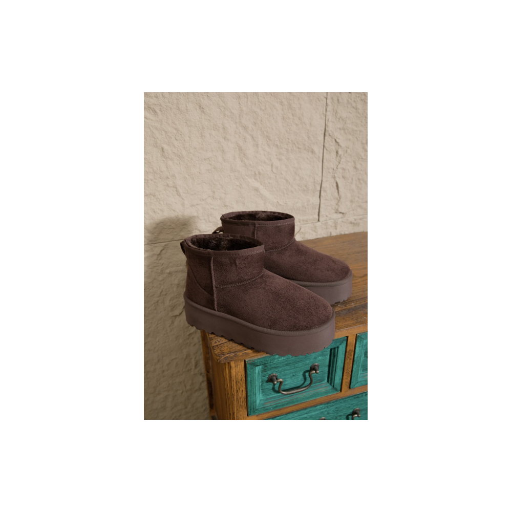 Bottines marron fourrées style UGG | Melle Jeanne