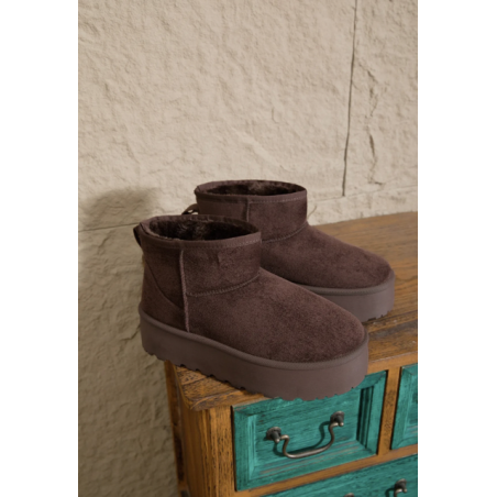 Bottines marron fourrées style UGG | Melle Jeanne