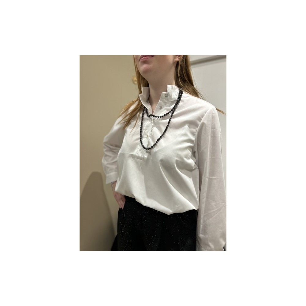 Sautoir en Perles Brillantes Noir ou Marron – Porté Double | Élégance Intemporelle