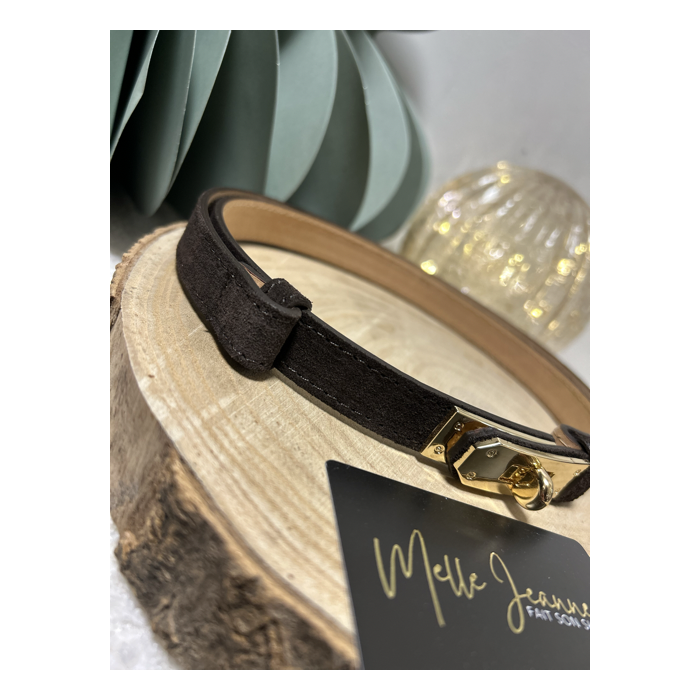 Ceinture en Cuir – Bride Dorée Élégante | Intemporelle & Chic