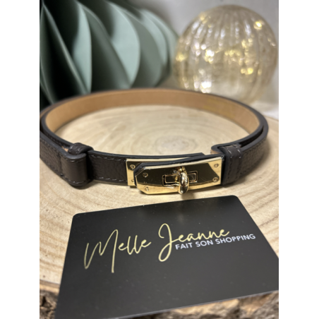 Ceinture en Cuir – Bride Dorée Élégante | Intemporelle & Chic