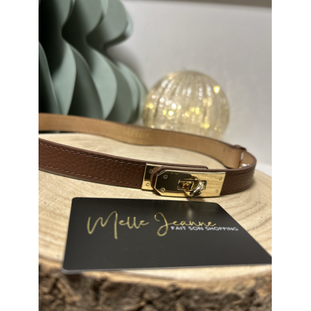 Ceinture en Cuir – Bride Dorée Élégante | Intemporelle & Chic