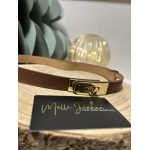 Ceinture en Cuir – Bride Dorée Élégante | Intemporelle & Chic