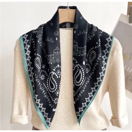 Foulard en viscose turquoise – Accessoire femme | Boutique Melle Jeanne