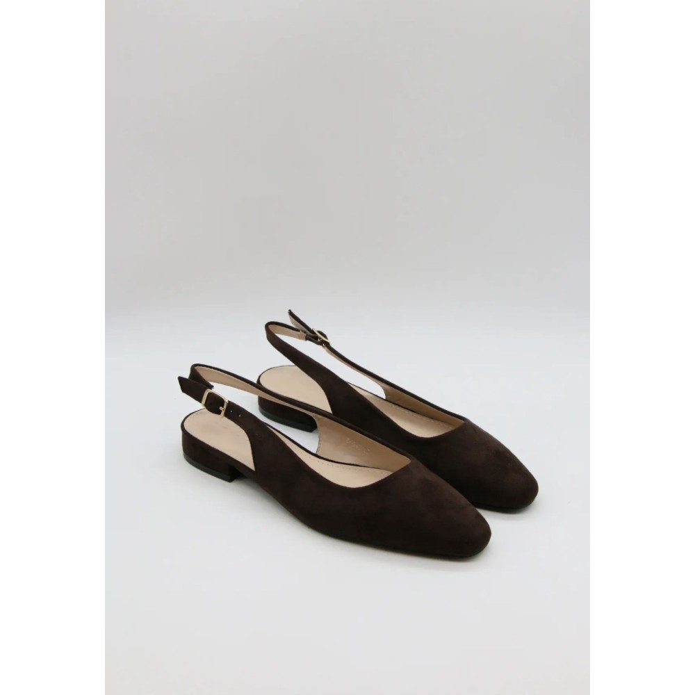 Ballerines plates à bride marron – Chaussures femme | Boutique Melle Jeanne