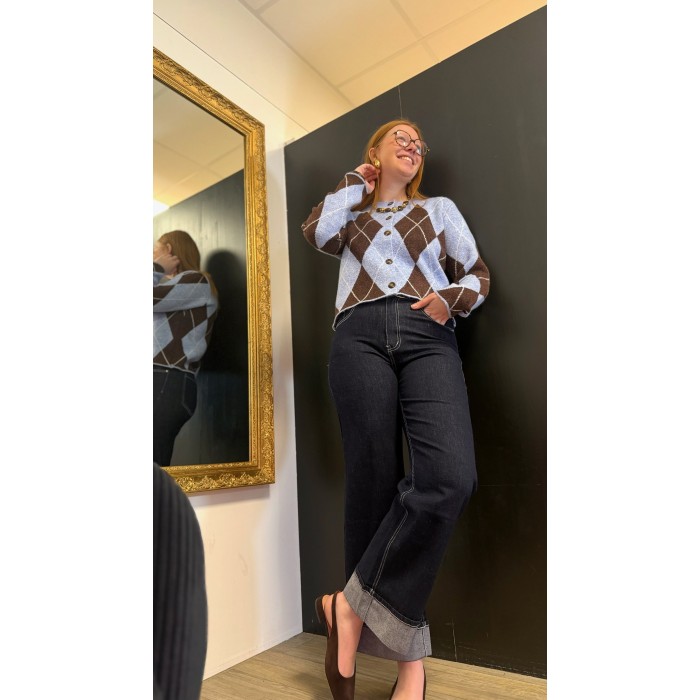 Jean brut avec revers – Jean femme tendance | Boutique Melle Jeanne