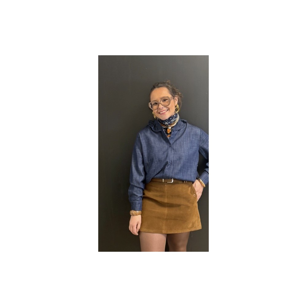 Chemise bleu jean – Chemise femme tendance | Boutique Melle Jeanne