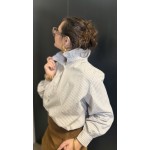 Chemise bleue à rayures marron – Femme | Boutique Melle Jeanne