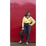 Gilet jaune ou blanc à petits cœurs – Femme | Boutique Melle Jeanne