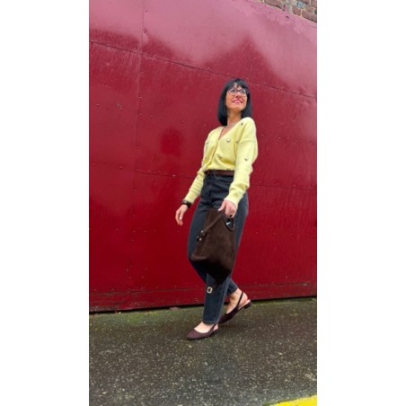 Gilet jaune ou blanc à petits cœurs – Femme | Boutique Melle Jeanne