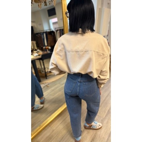 Jean bleu à rayures – Jean femme tendance | Boutique Melle Jeanne